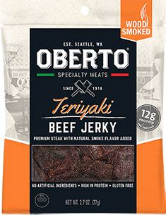 Oberto All Natural Teriyaki Beef Jerky logo