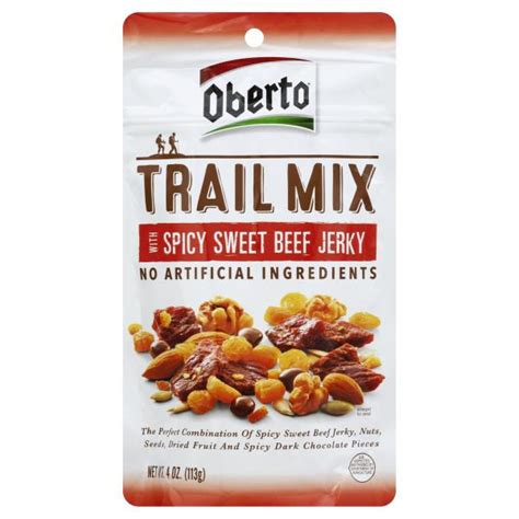 Oberto Trail Mix With Spicy Sweet Beef Jerky logo