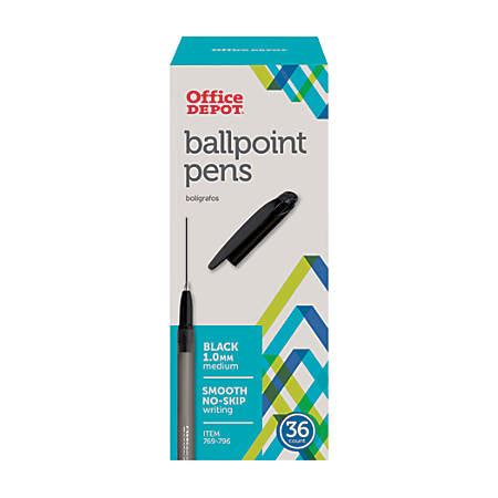 Office Depot & OfficeMax Brand Tinted Ballpoint Stick Pens Pack of 36 tv commercials