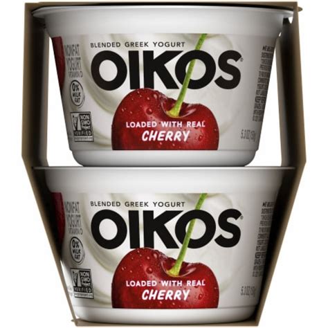 Oikos Cherry Blended Greek Yogurt logo