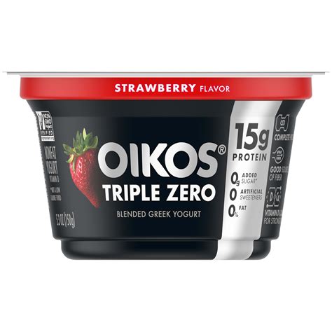 Oikos Triple Zero Strawberry logo
