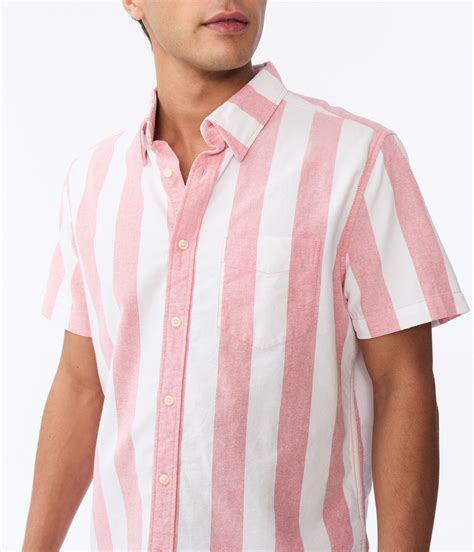 Old Navy Mens Striped Button-Front Camp Shirt