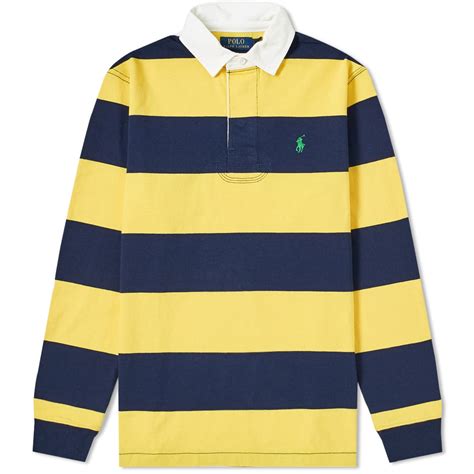 Old Navy Striped Long Sleeve Rugby Polo Shirt for Boys logo
