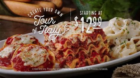 Olive Garden Create Your Own Tour of Italy TV commercial - Choose Three