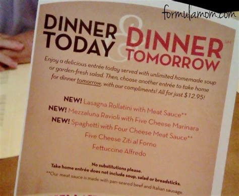 Olive Garden Dinner Today, Dinner Tomorrow tv commercials