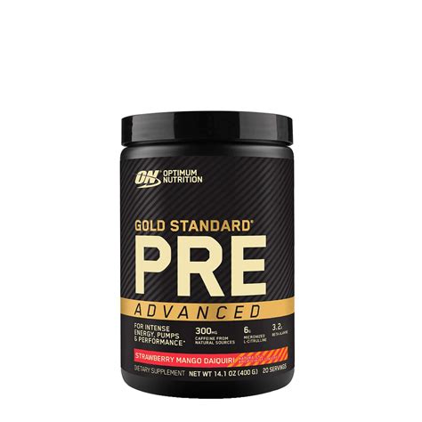 Optimum Nutrition Strawberry Mango Daiquiri Gold Standard Pre Advanced logo