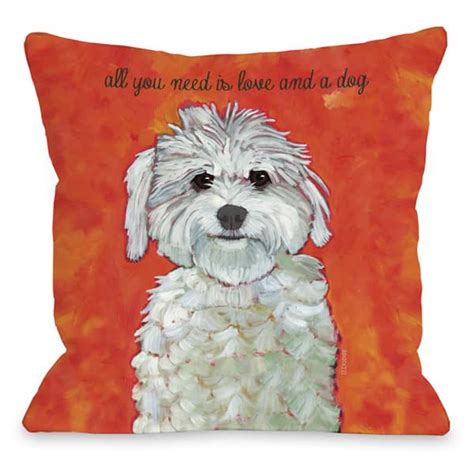 Overstock.com Love & A Dog Throw Pillow logo