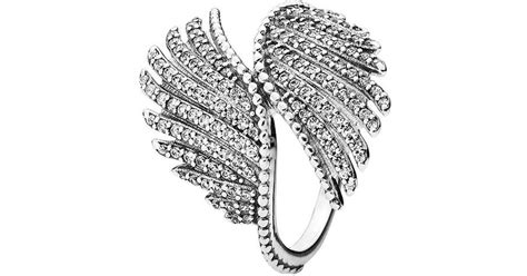 Pandora Majestic Feathers Sterling Silver Ring logo