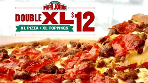 Papa Johns Double XL Pizza tv commercials