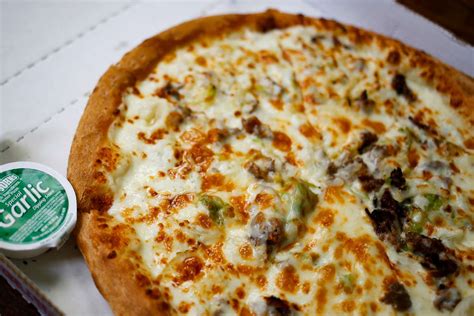 Papa Johns Philly Cheesesteak Pizza