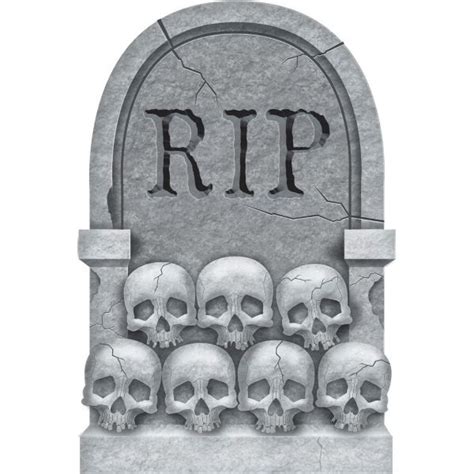 Party City 22 in. Foam Skulls Tombstone Decoration