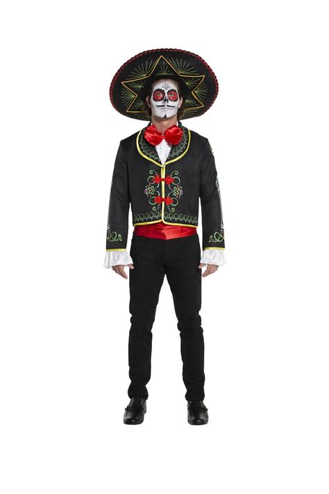 Party City Adult Day of the Dead Sombrero Senor Costume