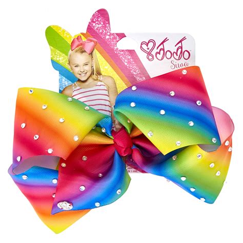 Payless Shoe Source JoJo Rainbow Denim Hair Bow