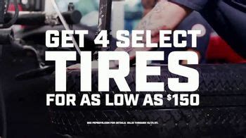 PepBoys Fall Car Care Month TV commercial - 100 Year Anniversary: 4 Select Tires for as Low as $150