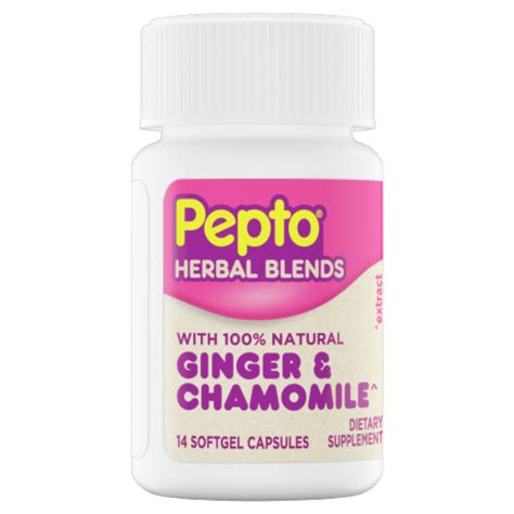 Pepto-Bismol Herbal Blends Ginger & Chamomile Softgels tv commercials