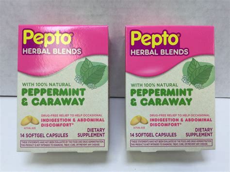 Pepto-Bismol Herbal Blends Peppermint & Caraway Softgels tv commercials