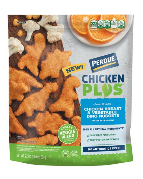 Perdue Farms Chicken Plus Chicken Breast & Vegetables Dino Nuggets