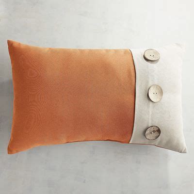 Pier 1 Imports Calliope Button Lumbar Pillow-Birch