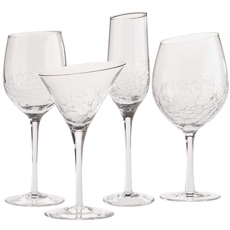Pier 1 Imports Crackle Collection Clear Stemware logo