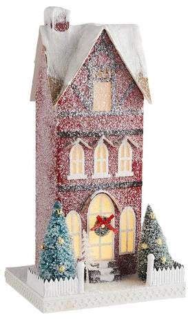 Pier 1 Imports Nostalgic Village Tall Red House
