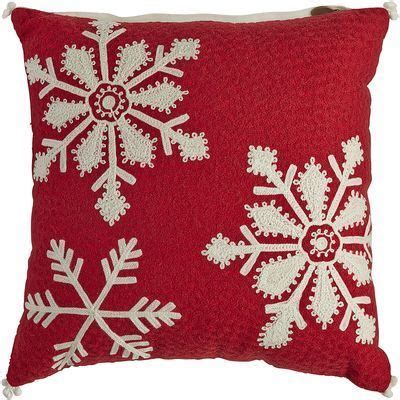 Pier 1 Imports Red Snowflake Pillow