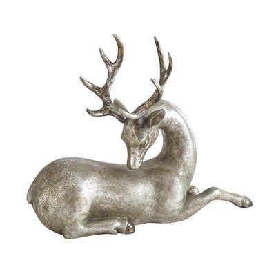 Pier 1 Imports Silver Patina Reclining Deer