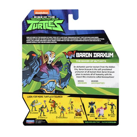 Playmates Toys Rise of the Teenage Mutant Ninja Turtles Baron Draxum Figure logo