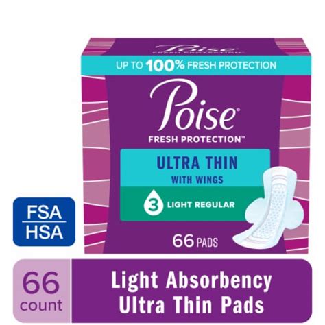 Poise Ultra Thin Pads With Wings