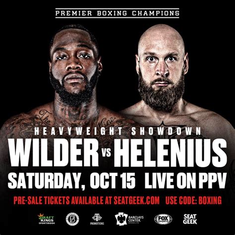 Premier Boxing Champions Pay-Per-View: Wilder vs. Helenius tv commercials