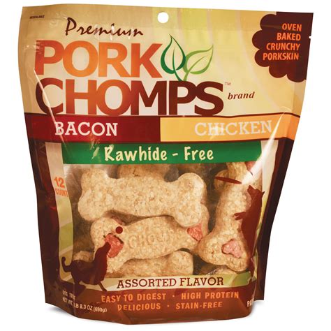Premium Pork Chomps Rawhide Bacon Flavor tv commercials