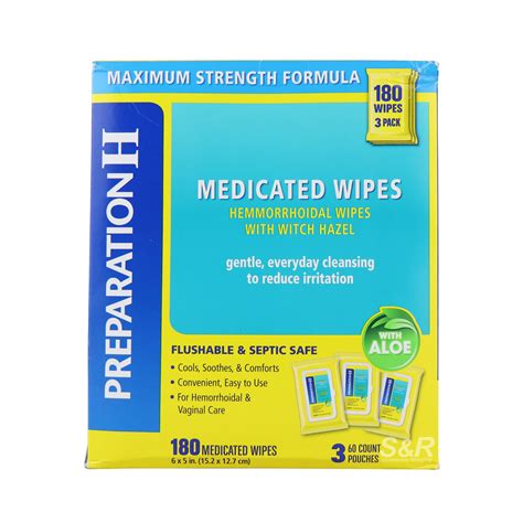 Preparation H Medicated Wipes