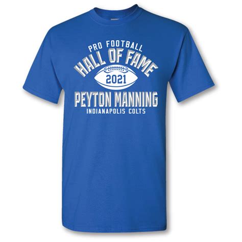 Pro Football Hall of Fame Peyton Manning Class of 2021 Broncos Elected T-Shirt logo