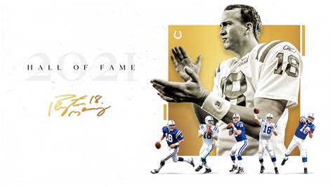Pro Football Hall of Fame Peyton Manning Colts Class of 2021 Photo Tee logo