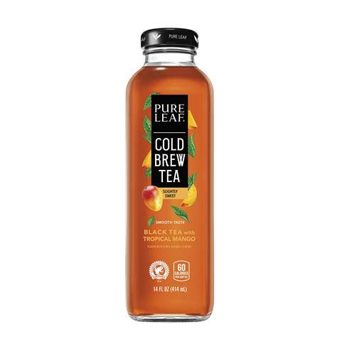 Pure Leaf Tea Cold Brew Tea Slightly Sweet Black Tea with Tropical Mango