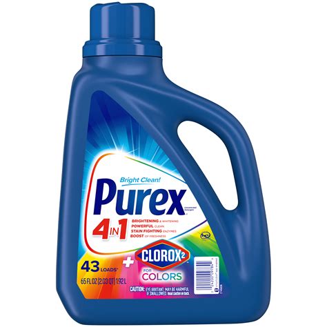 Purex Stain Fighting Detergent plus Clorox 2 logo