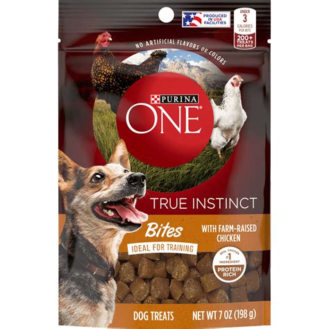 Purina ONE True Instinct Bites With Farm-Raised Chicken Dog Treats logo
