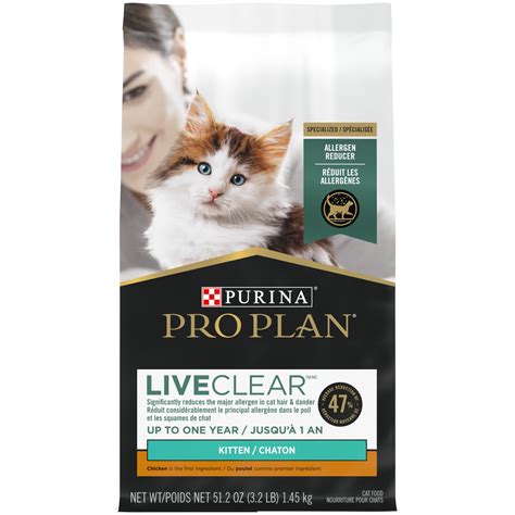 Purina Pro Plan LiveClear Kitten Chicken & Rice Allergen Reducing Cat Food logo