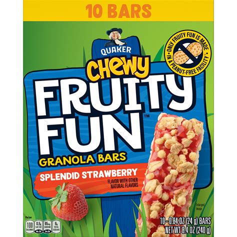 Quaker Chewy Fruity Fun Granola Bars Splendid Strawberry