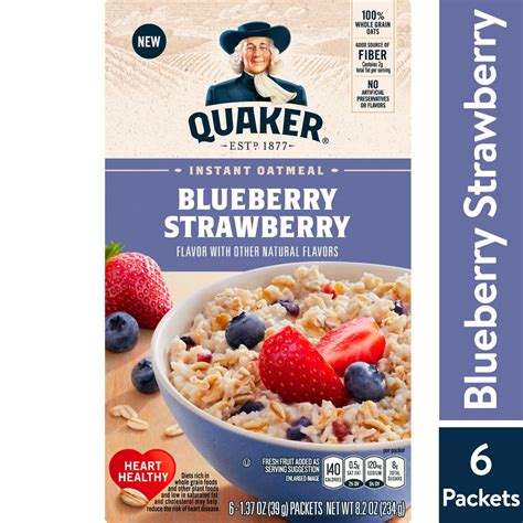 Quaker Instant Oatmeal Blueberry and Strawberry logo