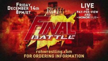 ROH Wrestling TV Spot, 'Final Battle 2018' created for ROH Wrestling