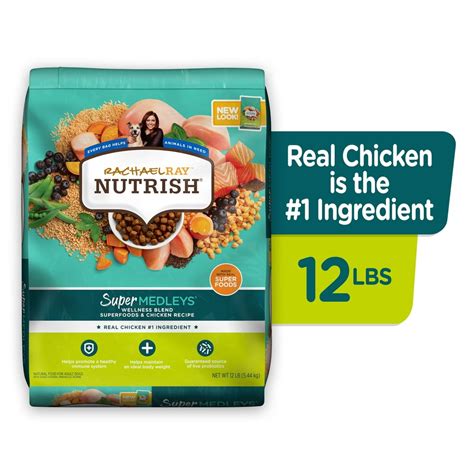 Rachael Ray Nutrish SuperMedleys Wellness Blend Superfoods & Chicken Recipe