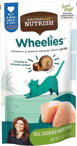 Rachael Ray Nutrish Wheelies Real Chicken Cat Treats