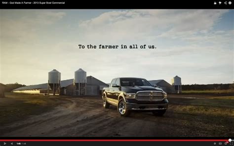 Ram Trucks 2013 Super Bowl TV Spot, 'God Made a Farmer' Feat. Paul Harvey created for Ram Trucks