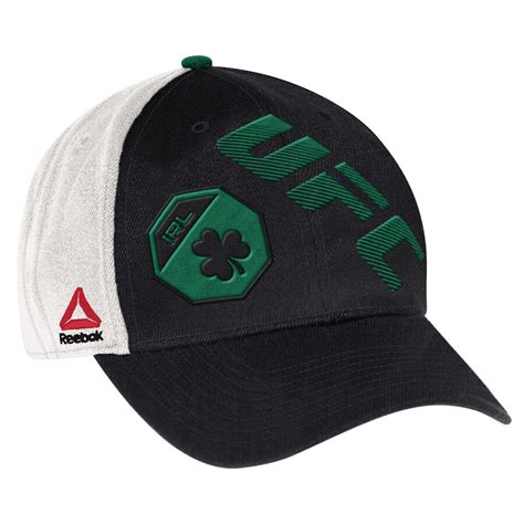 Reebok Men's Black UFC Ireland Authentic Trainer's Flex Hat