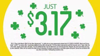 Rent-A-Center St. Patricks Day Savings TV commercial - Youre in Luck