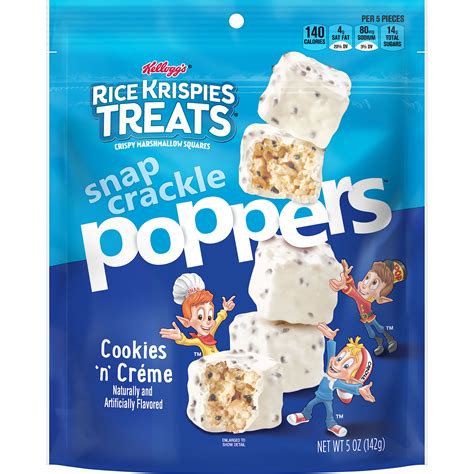 Rice Krispies Snap Crackle Poppers Cookies 'n' Creme logo