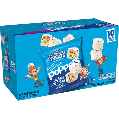 Rice Krispies Snap Crackle Poppers Cookies 'n' Creme logo