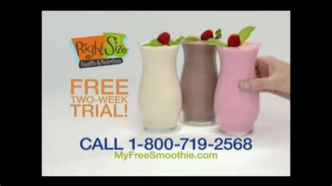 Right Size Health & Nutrition TV Commercial For RightSize Smoothies