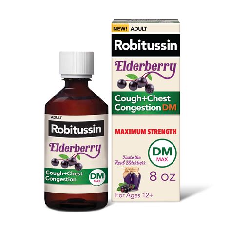 Robitussin Elderberry Cough + Congestion DM