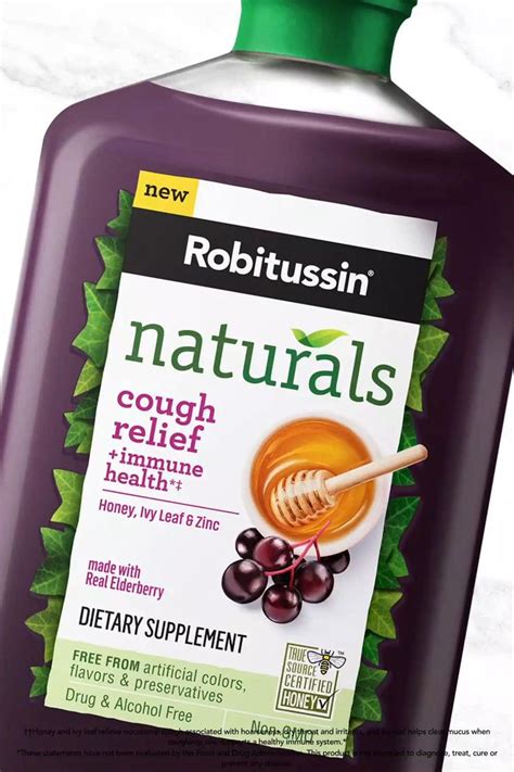 Robitussin Naturals Cough Relief Honey & Ivy Leaf Syrup